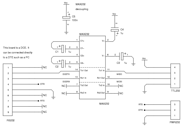 DTE to TTL schematic